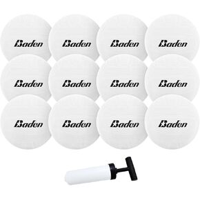 Baden 4 inch Mini Volleyball 12-Pack with Pump for Team Gift, Award, and Pool Friendly