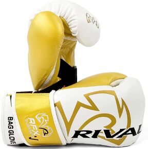 RIVAL Boxing RFX-Guerrero-V Bag Gloves, Multi-Layered Inner Foam Padding (HDE-F), Premium Leather, Wrist Lock 2 System