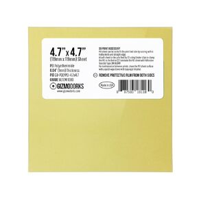 Gizmo Dorks PEI Sheet 4.7" x 4.7" (120mm x 120mm) 1mm Thick Build Surface for 3D Printer, Made in The USA