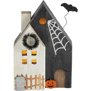 Mud Pie Led Wood Haunted House, RIP