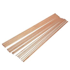 55PCS Pure Copper Rods, 99.99% High Purity Solid Copper Bar, Bare Copper Rod Metal Round Rod with 300 mm Length and 3 mm Diameter for Electroplating and Plating, Metal DIY Craft Project