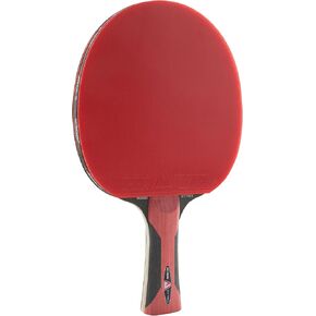 JOOLA Attack - Fully Assembled Ping Pong Paddle - Infused with Power Grip Sponge Technology to Reduce Vibration - ITTF Approved Competition Table Tennis Racket for Advanced Training and Tournament Play, Red/Black, One Size (59150)