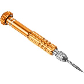 PATIKIL Badminton Grommet Remover, Stainless Steel Racquet Eyelets Nail Cone Badminton Racket Tool Accessory, Yellow