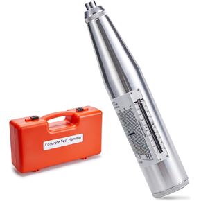 Concrete Rebound Hammer Tester, Concrete Strength Hardness Tester Resiliometer Test Meter Tool 10-60Mpa 1450-8702psi, Portable Resiliometer Test with English Label and Calibration Certificated