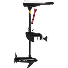 PEXMOR 8 Speed Electric Trolling Motor, Electric Outboard Boat Motor w/Adjustable Handle & LED Indicator, Transom Mounted for Saltwater, Kayak, Fishing Boat