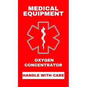 Oxygen Concentrator Medical Alert Equipment Luggage Tag - Handle with Care, DOT and ACAA regulations (MELT-118) Quantity (2)