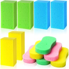 12 Pcs Extra Large Boat Bail Sponge Big Cleaning Sponge Set Car Sponges for Washing Soft Sponge Grout Sponges for Bathroom Kitchen Bike Boat or Car Washing, Cleaning and Bailing Sponges