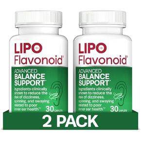Lipo-Flavonoid Balance Support, Helps Reduce The Risk of Vertigo Like Symptoms, Dizziness, Spinning and Swaying Related to Poor Inner Ear Health (30ct, 2 Pack)