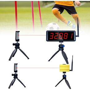 Wireless Laser Timer for Sprints, Laser Timer for Track 40 60 Yard Dash, Laser Sprint Timer System, Running Timer Racing Timer Race Clock Stopwatch for Speed Tranning