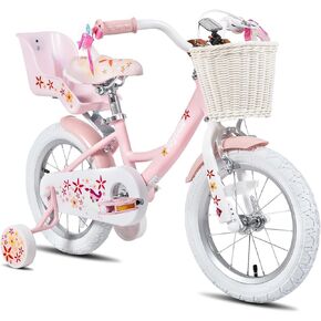 دراجة JOYSTAR Unicorn للفتيات للأطفال بعمر 2-9 سنوات، دراجة أطفال مقاس 12 14 16 18 بوصة مع عجلات تدريب، ولافتات، وسلة ومقعد دمية، ودراجات أطفال، ألوان متعددة in Kuwait
