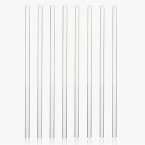 8 Pcs Glass Stirring Sticks,4mm Lab Stir Rod 5.9" Length with Both Ends Round for Science Lab Kitchen Science