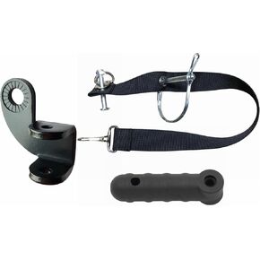Steel Hitch and Flex Connector Set for Burley Bike Trailers and Other Similar Tow Arm Trailers (Flex for Round with Strap)