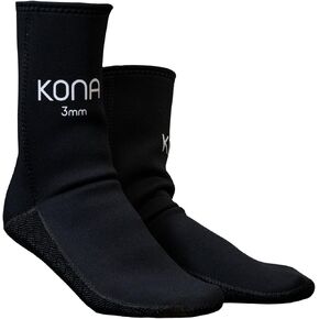 Kona 3mm Premium Neoprene Abrasion Resistant Scuba Diving Fin Socks with Pentagrip Technology
