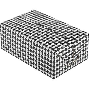 Restaurantware Bio Tek 71 Ounce To Go Boxes, 100 Rectangle Take Out Food Containers - Fast Top Closure, Disposable, Green Houndstooth Paper Carry Out Containers, For Burgers Or Fried Chicken