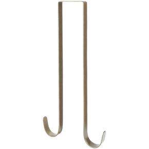 12 inch Wreath Hanger for Front Door Christmas Decoration Metal Over The Door Double Hook, Bronze