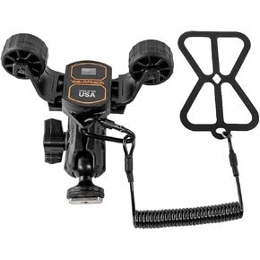 YakAttack RotoGrip Phone Holder with 1" Screwball Track Mount (CMS-1008) | Kayak Fishing Accessories