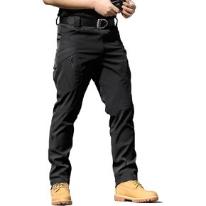 AUTIWITUA Men's Tactical Cargo Pants Water Resistant Lightweight Hiking Pants Outdoor Work Pants with Multi Pockets(No Belt)