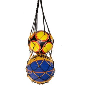 Sports Ball Bag Net Basketball Soccer Football Storage Bag 2 Pack Nylon Carry Bag for Holding Basketball,Soccer, Volleyball