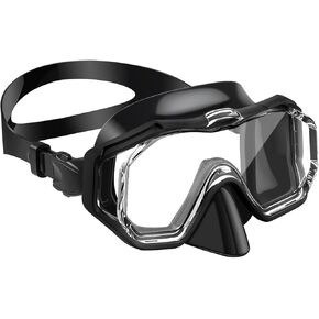 W WSTOO Swim Goggles with Nose Cover,Latest HD 3-Window Wide Vision Lens Snorkel Mask Anti-Fog Anti-Leak for Adults Youth and Kids Swimming Snorkeling Diving