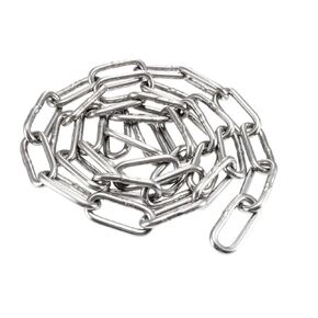 uxcell Stainless Steel 304 Hardened Proof Coil Chain 2m Length 4mm Thickness Zinc Plated