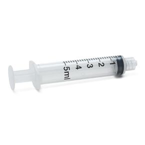 5ml 5 cc Syringe Only with Luer Lock Tip - 100 Syringes (No Needle)