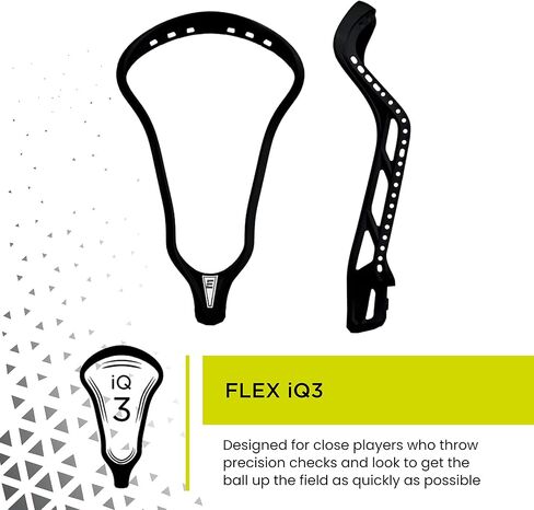 رأس Epoch للسيدات ذو 10 درجات Elite Lacrosse غير متوتر للاعبي الهجوم/لاعبي خط الوسط، تصميم السكة السفلية مع Stiff Flex iQ3، تقنية قفل العقدة للتحكم الأمثل والشعور، صنع في الولايات المتحدة الأمريكية in Kuwait