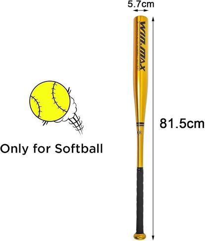 WIN. MAX Youth Baseball Bat | Self-Defense Softball Bat Home Lightweight | Youth T-Ball Bat | Aluminum Alloy 32 inch | 32" Metal Baseball Bats | 1 Pc. Aluminum in Saudi Arabia