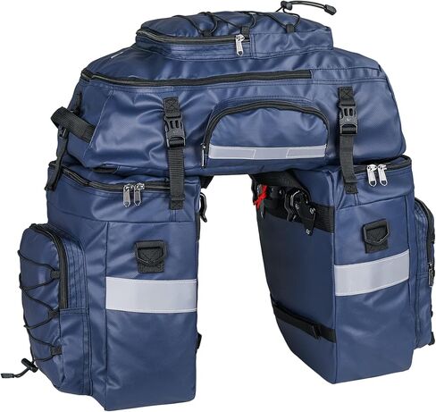 HUNTVP Bike Bag Bike Pannier Bag 3 in 1 Rack Saddle Bag Backpack Rear Seat Bag Shoulder Bag Laptop Pannier Cargo Rack Bicycle Bag with Rain Cover in Saudi Arabia