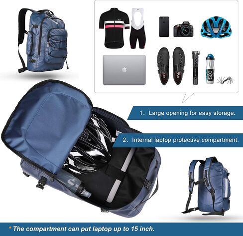 HUNTVP Bike Bag Bike Pannier Bag 3 in 1 Rack Saddle Bag Backpack Rear Seat Bag Shoulder Bag Laptop Pannier Cargo Rack Bicycle Bag with Rain Cover in Saudi Arabia