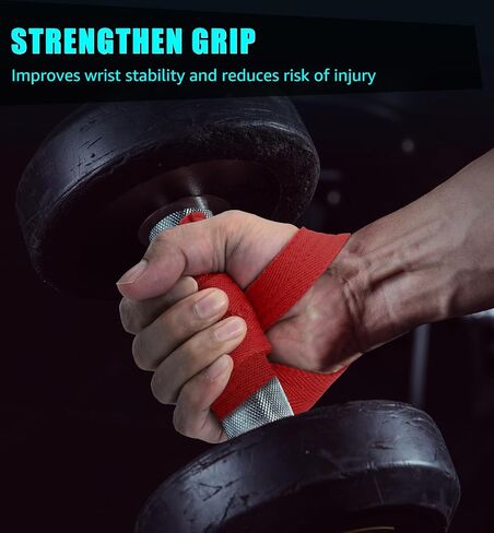 HiRui Cotton Lifting Wrist Straps (Pair) for Weightlifting Powerlifting Bodybuilding Strength Training | Wrist Support Wraps for Enhanced Grip & Stability - Soft & Durable, 13 inch Fits All in Saudi Arabia