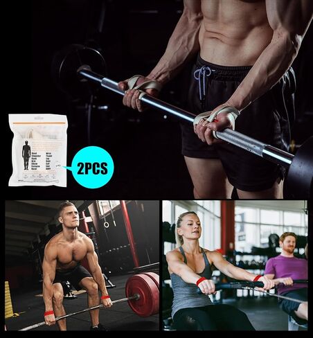 HiRui Cotton Lifting Wrist Straps (Pair) for Weightlifting Powerlifting Bodybuilding Strength Training | Wrist Support Wraps for Enhanced Grip & Stability - Soft & Durable, 13 inch Fits All in Saudi Arabia