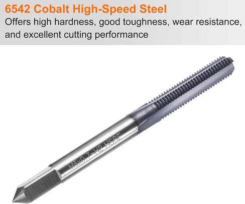 HARFINGTON M5.5 x 0.5 Metric Thread Tap 6542 Cobalt High-Speed Steel TiCN Coated Plug Tap Right Hand 3 Straight Flutes Screw Threading Hand Tap in Saudi Arabia