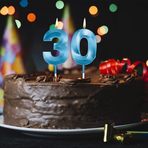 30th Birthday Candles Gold 30th Birthday Cake Topper Happy 30th Birthday Decorations Number Candles for Cake 30th Birthday Decorations for Him Her Gold Birthday Candle Candles for Cake Candles in Saudi Arabia