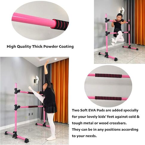 PreGymnastic Updated 4ft Adjustable & Portable Freestanding Ballet Barre with Carrying Bag for Dancing Stretch in Saudi Arabia