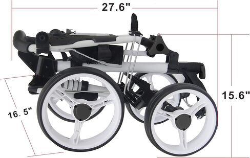 4 Wheel Folding Push Pull Golf CART - Foot Brake - ONE Second to Open & Close! in Saudi Arabia