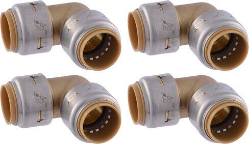 SharkBite Max 1/2 Inch 90 Degree Elbow, Push to Connect Brass Plumbing Fitting, PEX Pipe, Copper, CPVC, PE-RT, HDPE, UR248A in Saudi Arabia