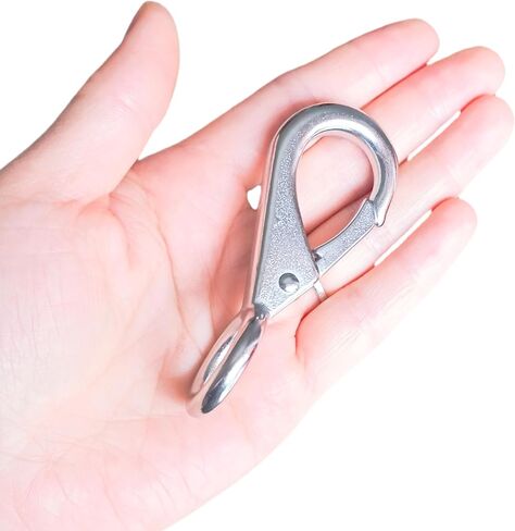 2/4Pcs Fixed Snap Hook, Stainless Steel 316 Mini Directional Hook with Fixed Ring Boat Rigging Quick Release Fixing Buckle in Saudi Arabia