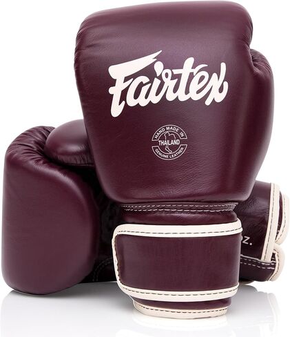 Fairtex BGV16 Leather Muay Thai Boxing Gloves - Lightweight | Compact Size | Superior Hand & Wrist Protection | Premium Leather | Grip Bar, Suitable for Training & Competition in Kuwait