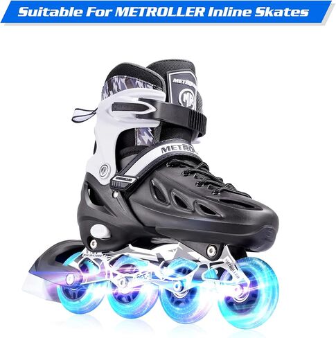8 Pack 70mm Light up 82A Inline Skate Wheels with ABEC-7 Bearing, Indoor Outdoor Inline Skate Wheels Replacement Roller Blade Wheels Without Tool in Saudi Arabia