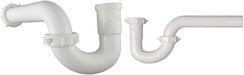 Plumb Pak Keeney 400WK 1.25-in. x 1.5-in. Plastic P-Trap with Reducing Washer, White, 1-1/2-Inch or 1-1/4-Inch by 1-1/2-Inch in Kuwait