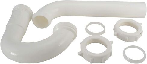 Plumb Pak Keeney 400WK 1.25-in. x 1.5-in. Plastic P-Trap with Reducing Washer, White, 1-1/2-Inch or 1-1/4-Inch by 1-1/2-Inch in Kuwait