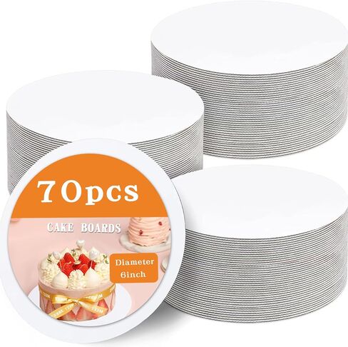 40 Pcs Cake Boards,White Cake Boards 11 Inch Round,Food Grade Cardboard Cake Rounds,Disposable Cake Plates,11 Inch Cake Board,Waterproof and Oil proof Cake Base Cake Tray Cake Pizza Circles in Kuwait