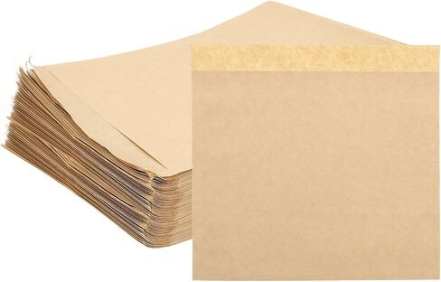 uxcell 100Pcs Kraft Paper Sandwich Bags, 7.9 x 5.9 Inch Greaseproof Paper Cookie Bag Paper Snack Bags Lunch Bags for Home Bakery Shop Bread, Brown in Saudi Arabia