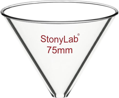 قمع زجاجي من stonylab، قمع بدون جذع من زجاج البورسليكات السميك بقطر داخلي 90 مم للاستخدام في المختبر in Saudi Arabia