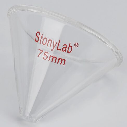 قمع زجاجي من stonylab، قمع بدون جذع من زجاج البورسليكات السميك بقطر داخلي 90 مم للاستخدام في المختبر in Saudi Arabia