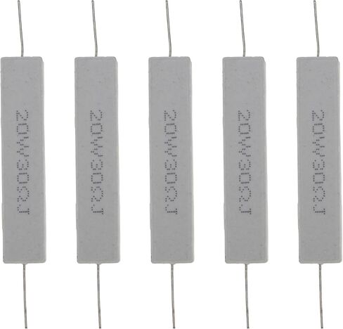 (Pack of 5) 20W 2K Ohm 5% Power Wirewound Ceramic Horizontal Cement Resistor in Saudi Arabia