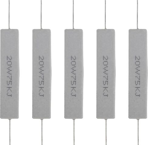 (Pack of 5) 20W 2K Ohm 5% Power Wirewound Ceramic Horizontal Cement Resistor in Saudi Arabia