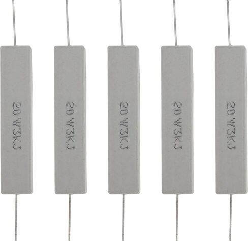 (Pack of 5) 20W 2K Ohm 5% Power Wirewound Ceramic Horizontal Cement Resistor in Saudi Arabia