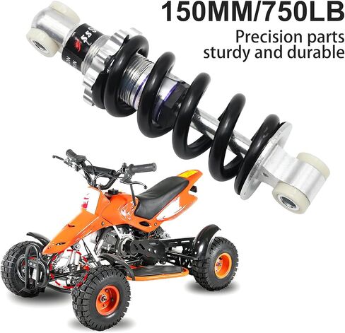 150mm 750lbs 8mm Hole Bike Rear Shock Absorber, Universal Mountain Bike Damping Suspension Spring Shock Damper for MTB, Electric Bikes, Motorcycles, ATV in Saudi Arabia