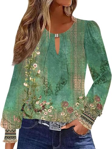 ETCYY بلوزات نسائية مطوي قمصان طويلة الأكمام متأنقة ملابس خريف غير رسمية 2024 موضة العمل الأعمال ملابس غير رسمية تونك القمم in Kuwait